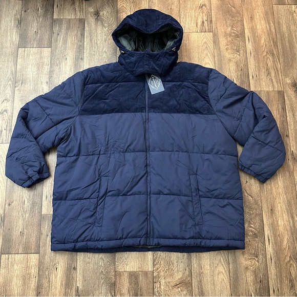 St. John's Bay Mens Hooded Lined Big and Tall Heavyweight Puffer Jacket - Picture 1 of 10